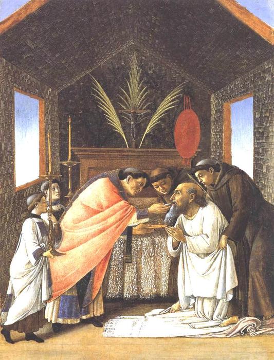 Wikioo.org - สารานุกรมวิจิตรศิลป์ - จิตรกรรม Sandro Botticelli - Last Communion of St Jerome