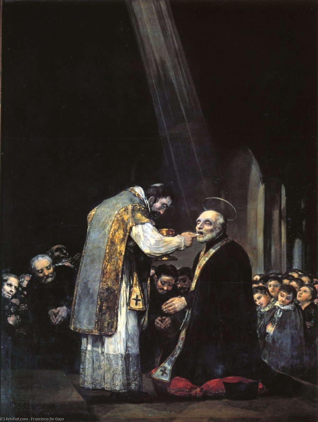 WikiOO.org - Encyclopedia of Fine Arts - Festés, Grafika Francisco De Goya - The Last Communion of St Joseph of Calasanz