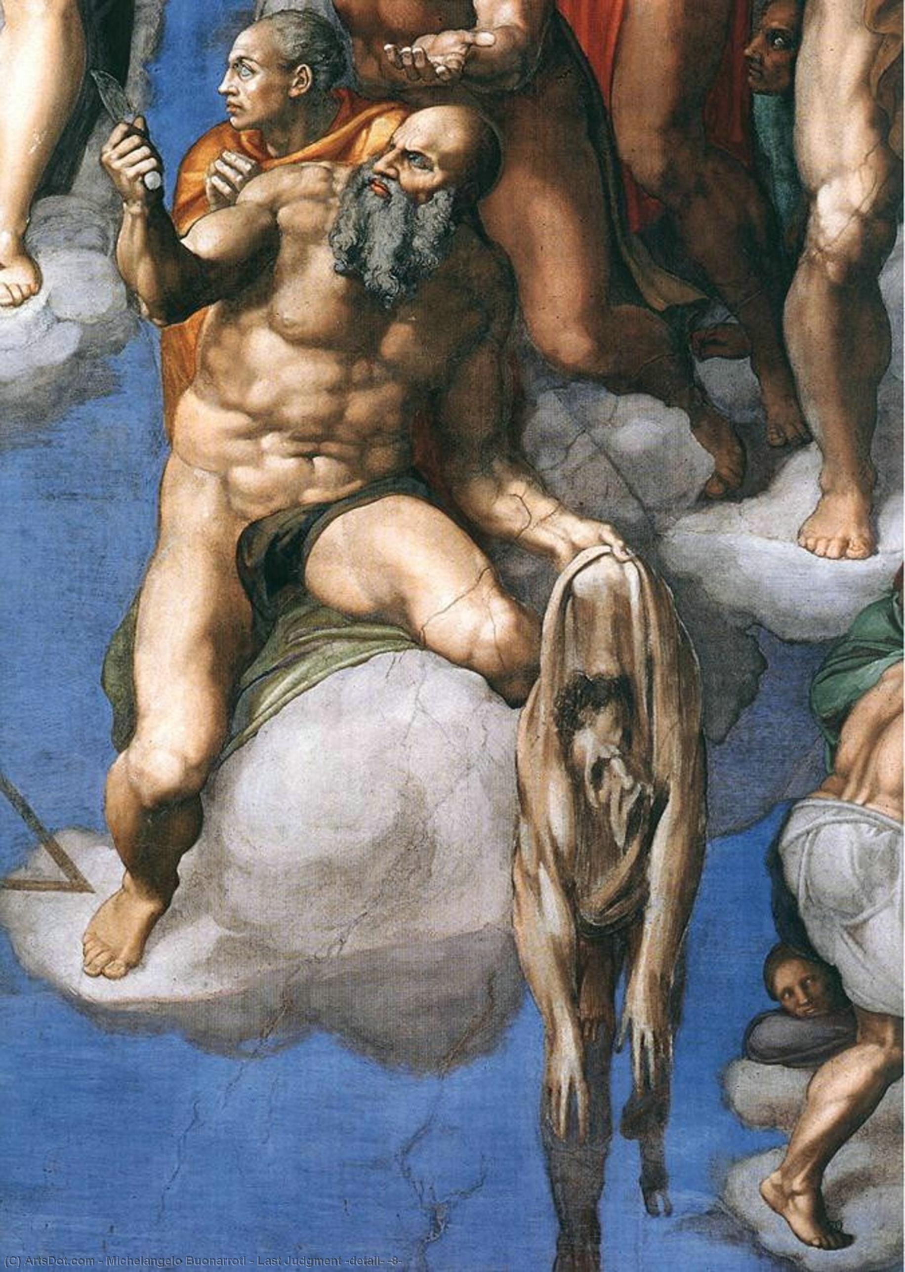 Wikioo.org – L'Encyclopédie des Beaux Arts - Peinture, Oeuvre de Michelangelo Buonarroti - le jugement dernier détail  8