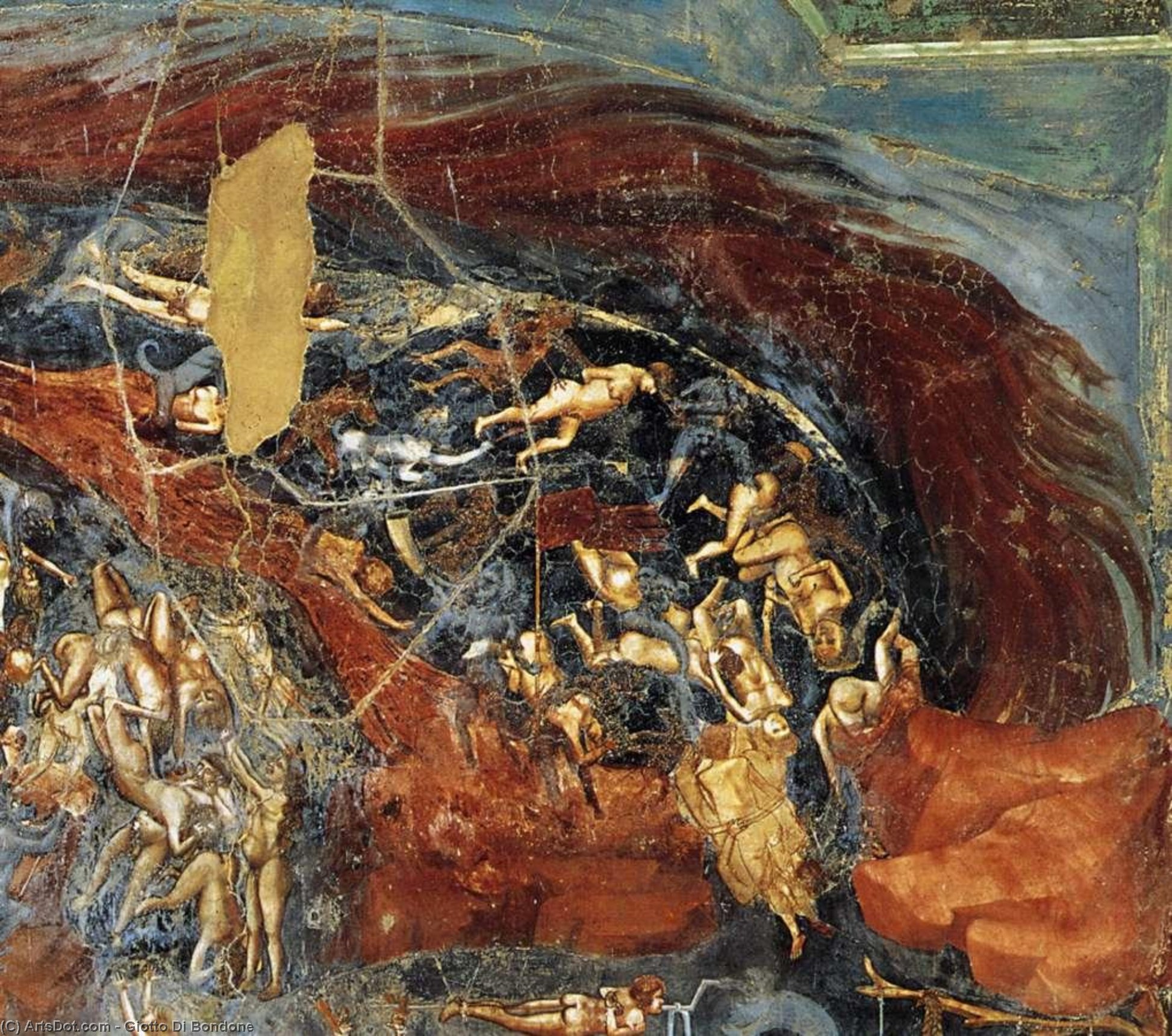 Wikioo.org - Bách khoa toàn thư về mỹ thuật - Vẽ tranh, Tác phẩm nghệ thuật Giotto Di Bondone - Last Judgment (detail 13) (Cappella Scrovegni (Arena Chapel), Padua)
