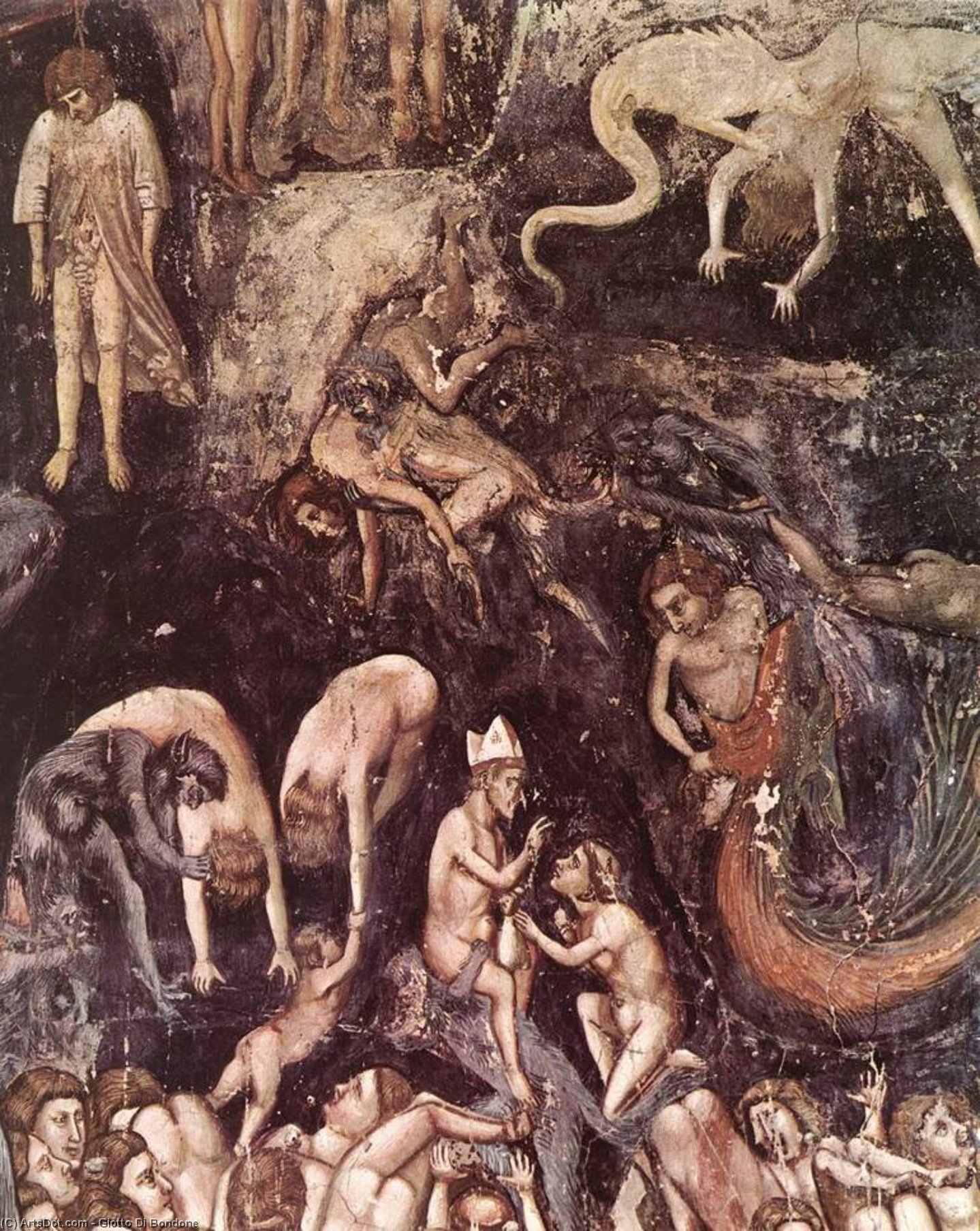 Wikioo.org - สารานุกรมวิจิตรศิลป์ - จิตรกรรม Giotto Di Bondone - Last Judgment (detail 18) (Cappella Scrovegni (Arena Chapel), Padua)