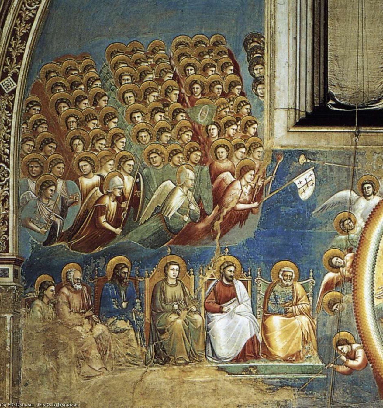 Wikioo.org – La Enciclopedia de las Bellas Artes - Pintura, Obras de arte de Giotto Di Bondone - juicio final ( detalle 3 ) ( cappella scrovegni ( capilla de arena ) , Padua )