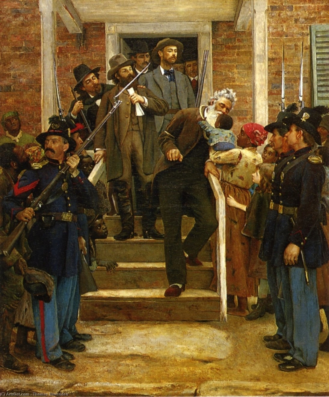 Wikioo.org - The Encyclopedia of Fine Arts - Painting, Artwork by Thomas Hovenden - The Last Moments of John Brown
