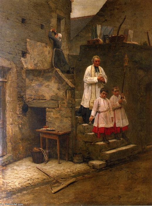 WikiOO.org - Enciclopedia of Fine Arts - Pictura, lucrări de artă Henry Mosler - The Last Sacraments