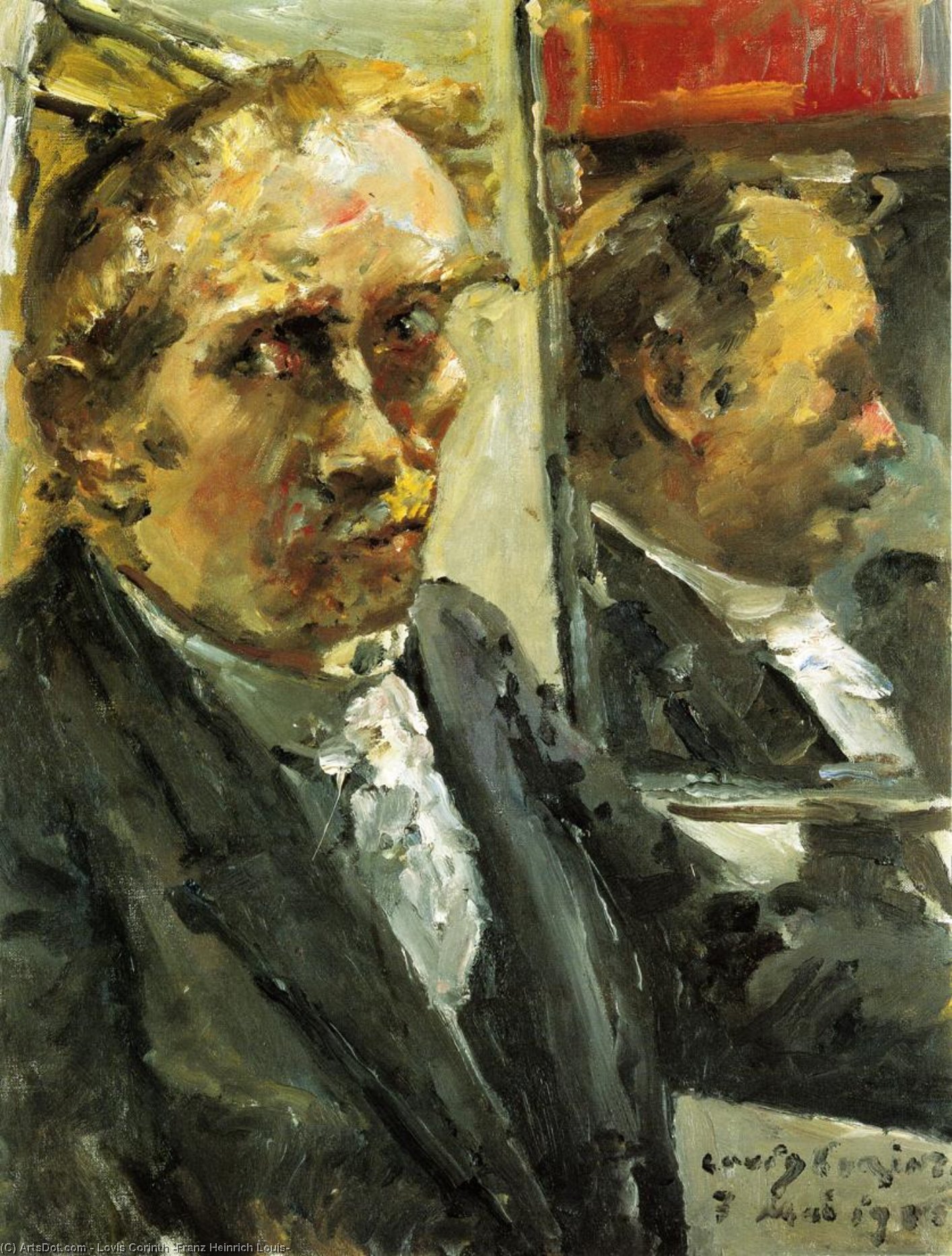 WikiOO.org - Εγκυκλοπαίδεια Καλών Τεχνών - Ζωγραφική, έργα τέχνης Lovis Corinth (Franz Heinrich Louis) - Last Self Portrait