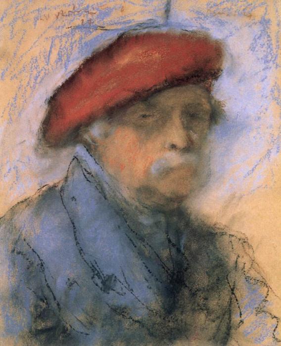 WikiOO.org - Encyclopedia of Fine Arts - Maleri, Artwork Jozsef Rippl Ronai - Last Self-portrait
