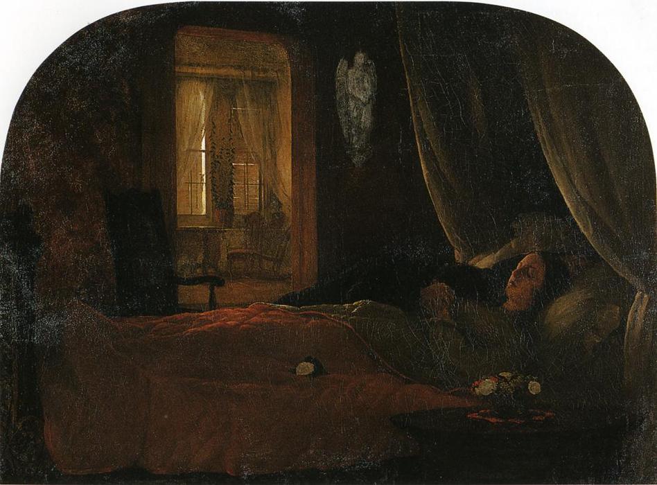 Wikioo.org - สารานุกรมวิจิตรศิลป์ - จิตรกรรม George Cochran Lambdin - The Last Sleep