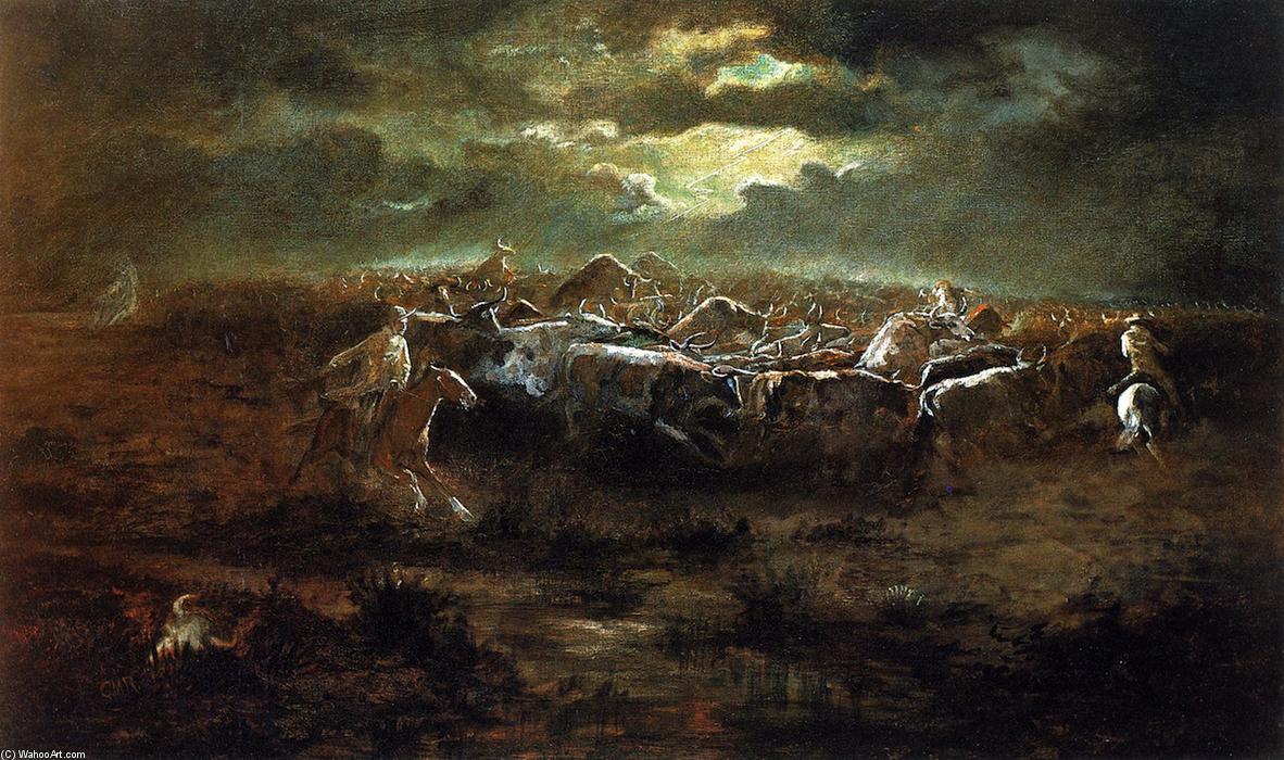 Wikioo.org - The Encyclopedia of Fine Arts - Painting, Artwork by Charles Marion Russell - The Last Stand (also known as Long Ropes)