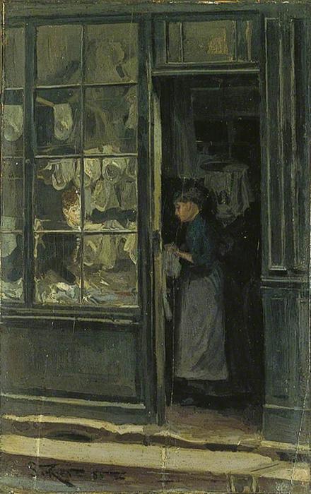 Wikioo.org - The Encyclopedia of Fine Arts - Painting, Artwork by Walter Richard Sickert - The Laundry Shop
