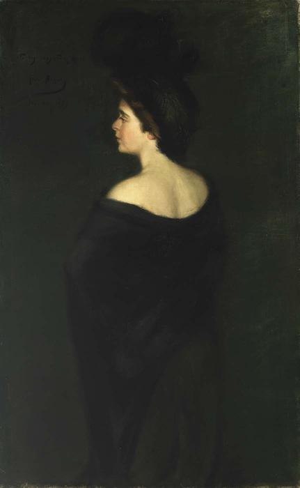 WikiOO.org - Encyclopedia of Fine Arts - Schilderen, Artwork Alice Pike Barney - Laura in Black