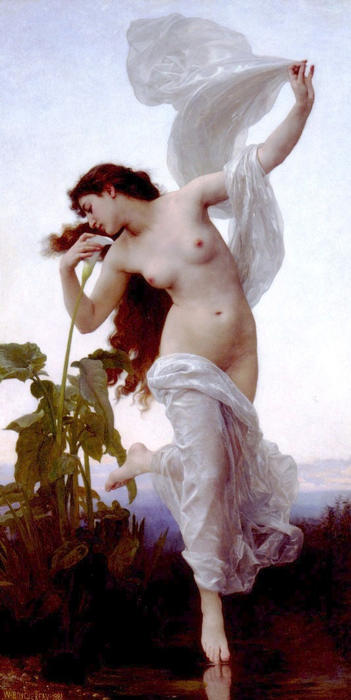 WikiOO.org - Encyclopedia of Fine Arts - Festés, Grafika William Adolphe Bouguereau - L'aurore (also known as Dawn)