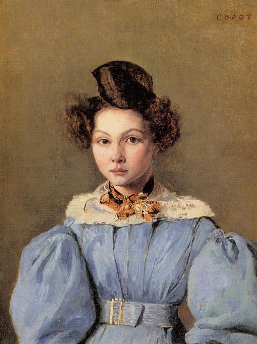 Wikioo.org - The Encyclopedia of Fine Arts - Painting, Artwork by Jean Baptiste Camille Corot - Laura Sennegon, Carot's Niece, Later Madame Baudot