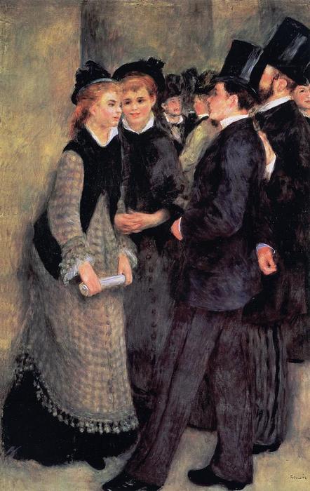 Wikioo.org - The Encyclopedia of Fine Arts - Painting, Artwork by Pierre-Auguste Renoir - Leaving the Conservatoire