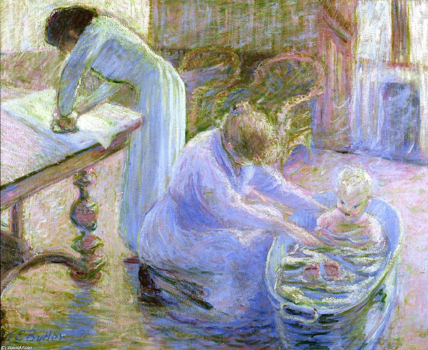 Wikioo.org - The Encyclopedia of Fine Arts - Painting, Artwork by Theodore Earl Butler - Le Bain, Maison Baptiste, Giverny, France