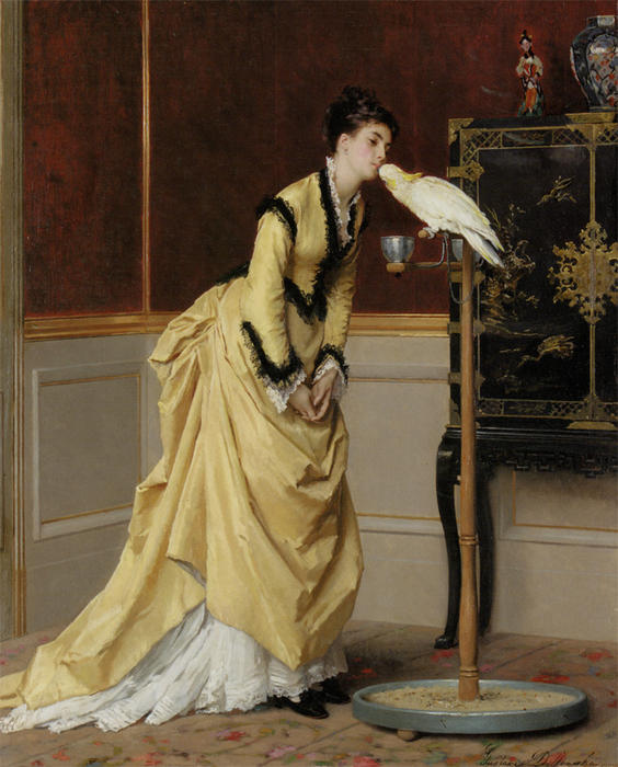 Wikioo.org – L'Encyclopédie des Beaux Arts - Peinture, Oeuvre de Gustave Leonard De Jonghe - Le Baiser