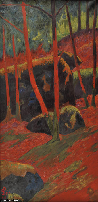 Wikioo.org - The Encyclopedia of Fine Arts - Painting, Artwork by Paul Serusier - Le Bois rouge