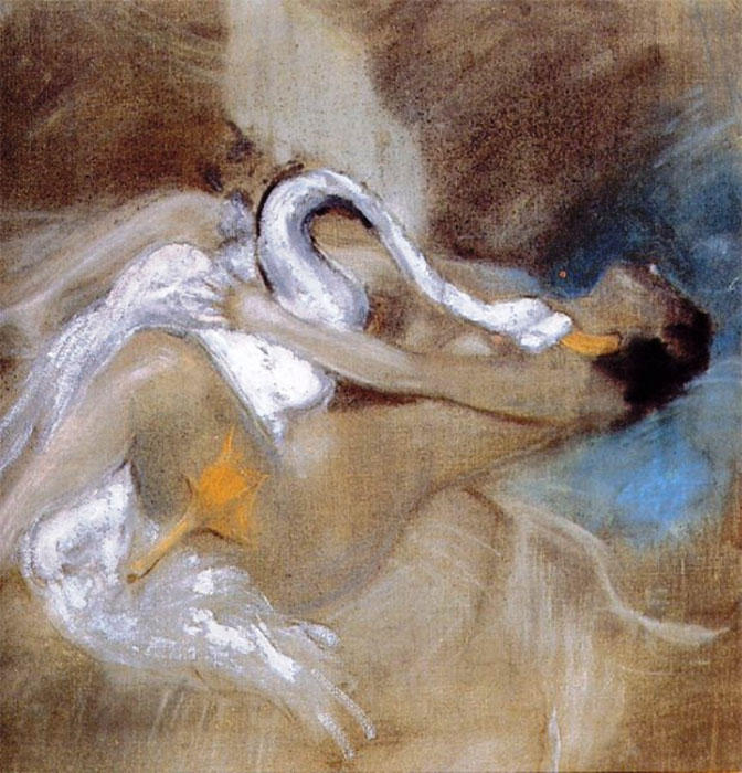 Wikioo.org - The Encyclopedia of Fine Arts - Painting, Artwork by Giovanni Boldini - Leda with Swan