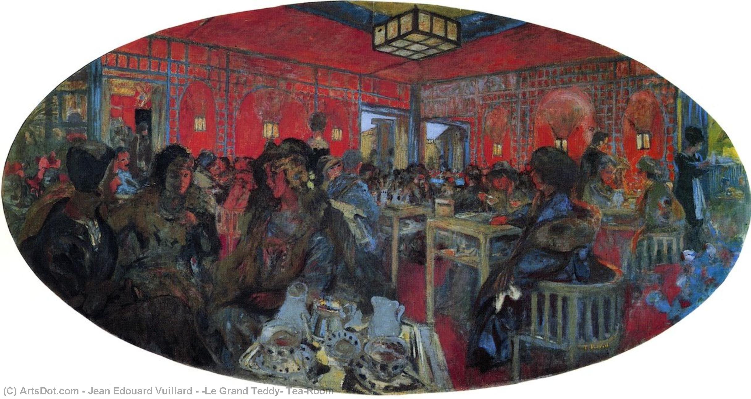Wikioo.org - The Encyclopedia of Fine Arts - Painting, Artwork by Jean Edouard Vuillard - 'Le Grand Teddy' Tea-Room