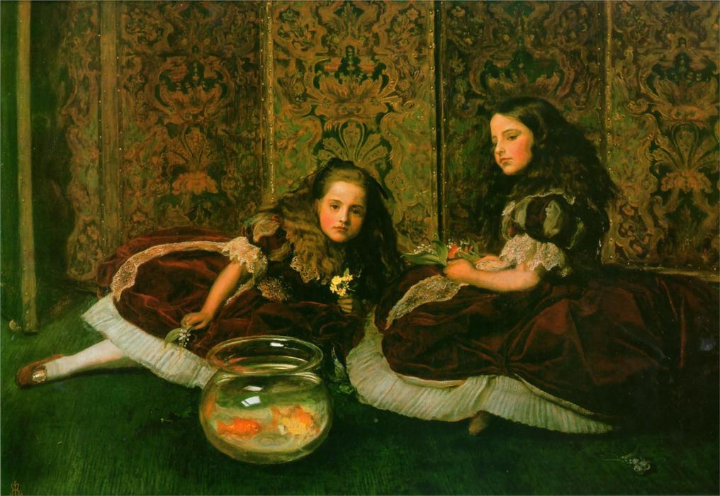 WikiOO.org - Encyclopedia of Fine Arts - Lukisan, Artwork John Everett Millais - Leisure Hours