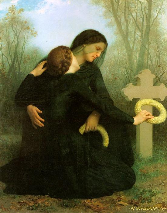 WikiOO.org – 美術百科全書 - 繪畫，作品 William Adolphe Bouguereau - 乐怨妇 梅 Morts ( 也被称为 所有 万圣节 )