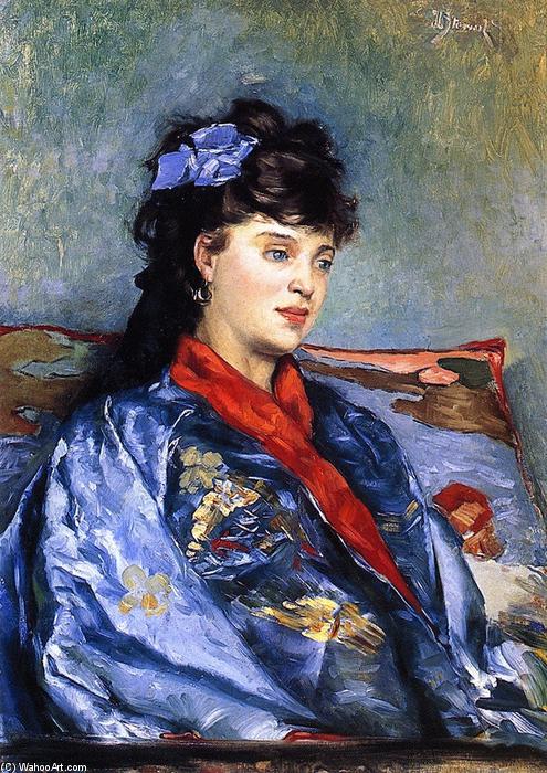 Wikioo.org - The Encyclopedia of Fine Arts - Painting, Artwork by Julius Leblanc Stewart - Le Kimono Boue