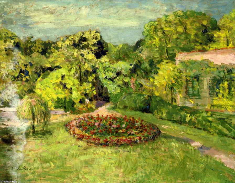 Wikioo.org – L'Encyclopédie des Beaux Arts - Peinture, Oeuvre de Jean Edouard Vuillard - Le Massif pres la Maison