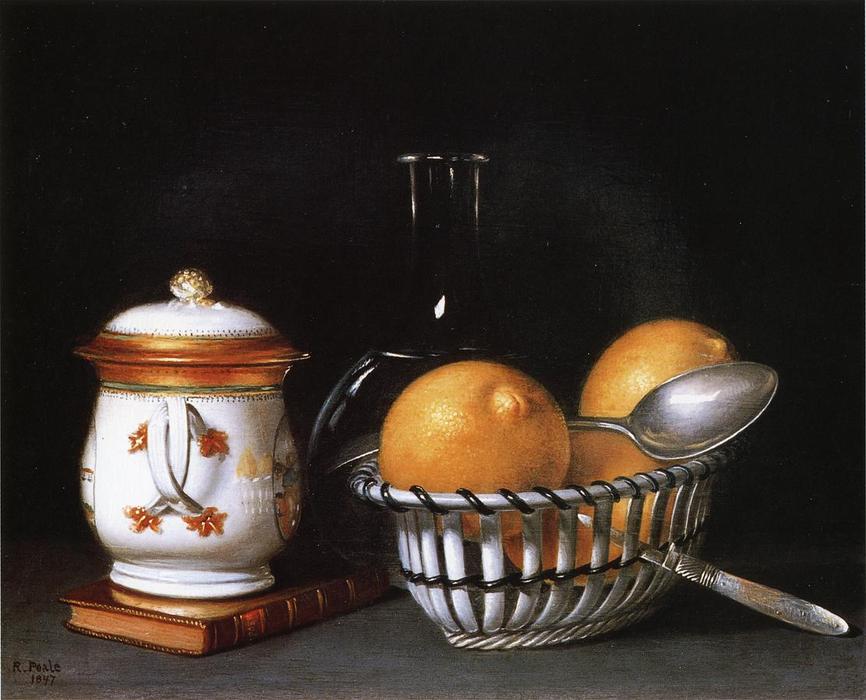 WikiOO.org - Encyclopedia of Fine Arts - Maalaus, taideteos Raphaelle Peale - Lemons and Sugar