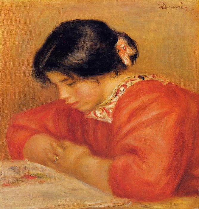 Wikioo.org - The Encyclopedia of Fine Arts - Painting, Artwork by Pierre-Auguste Renoir - Leontine Reading