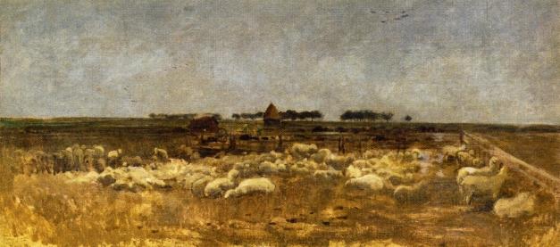 Wikioo.org - The Encyclopedia of Fine Arts - Painting, Artwork by Charles François Daubigny - Le Parc Ã moutons