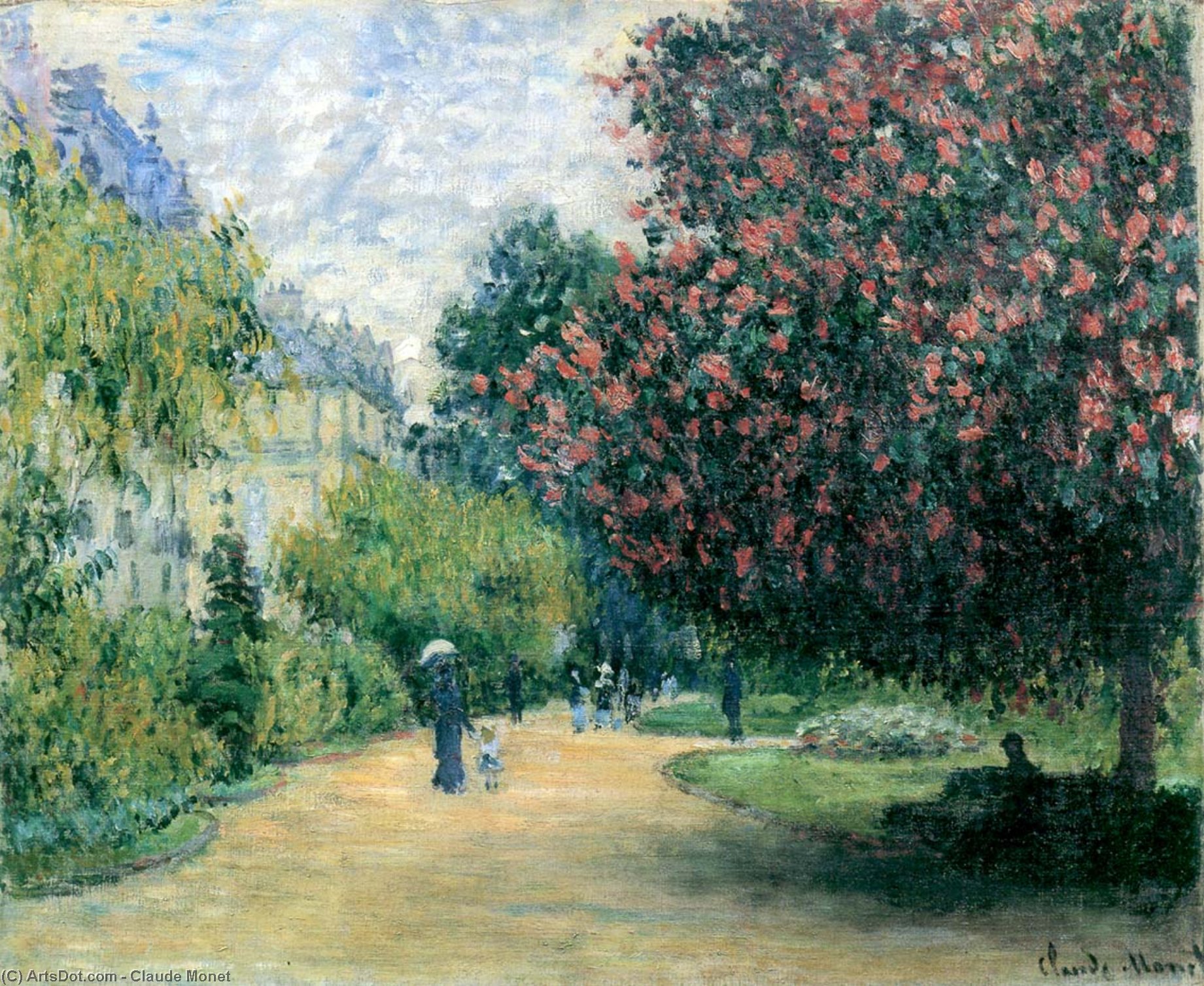 Wikioo.org - The Encyclopedia of Fine Arts - Painting, Artwork by Claude Monet - Le Parc Monceau
