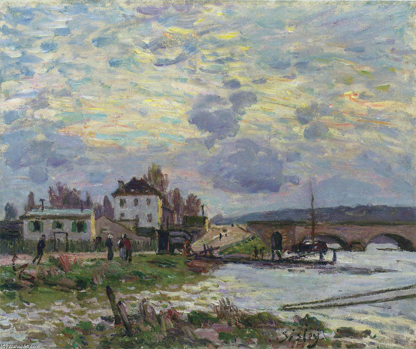 Wikioo.org - The Encyclopedia of Fine Arts - Painting, Artwork by Alfred Sisley - Le Pont de Sevres