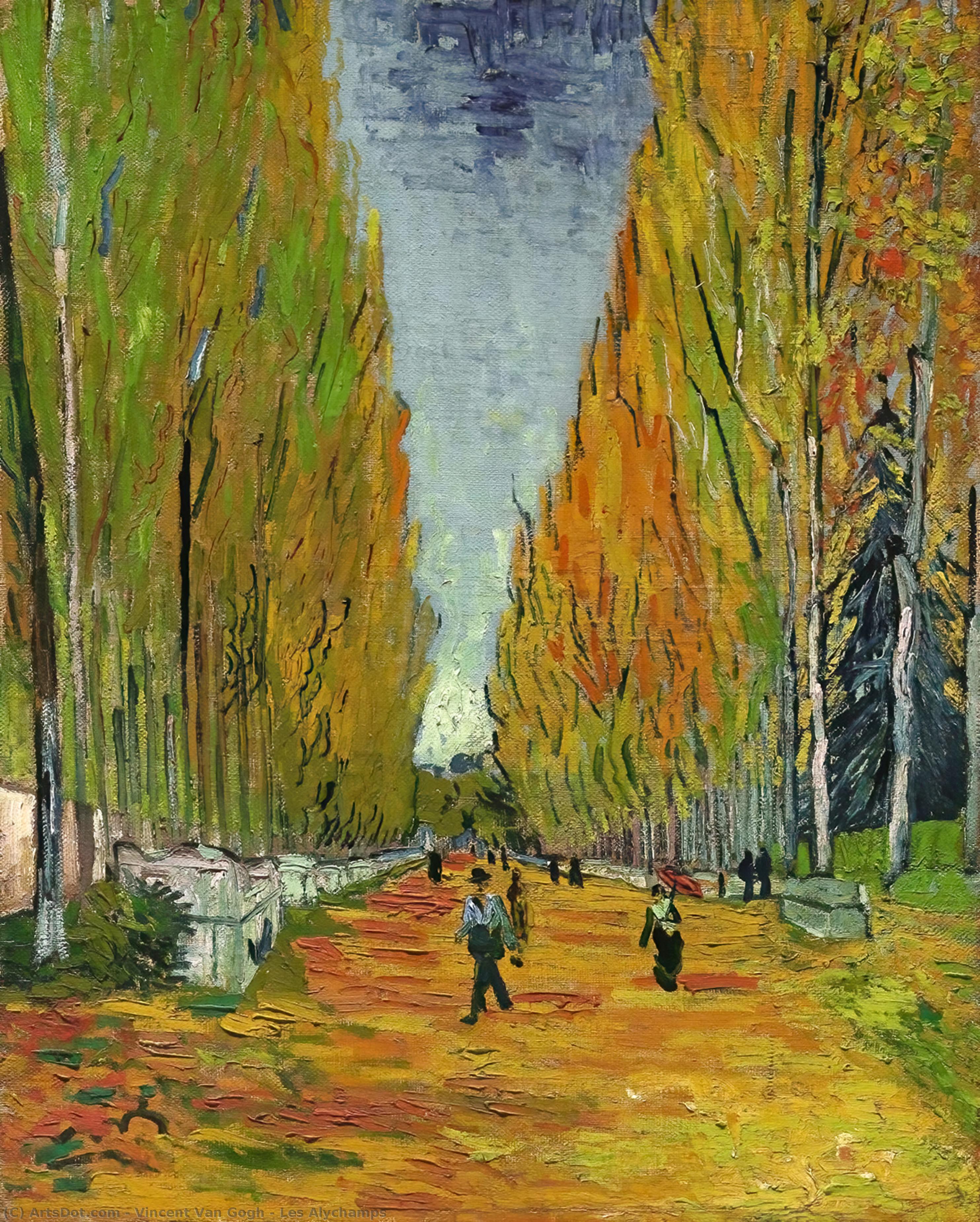 WikiOO.org - Encyclopedia of Fine Arts - Festés, Grafika Vincent Van Gogh - Les Alychamps
