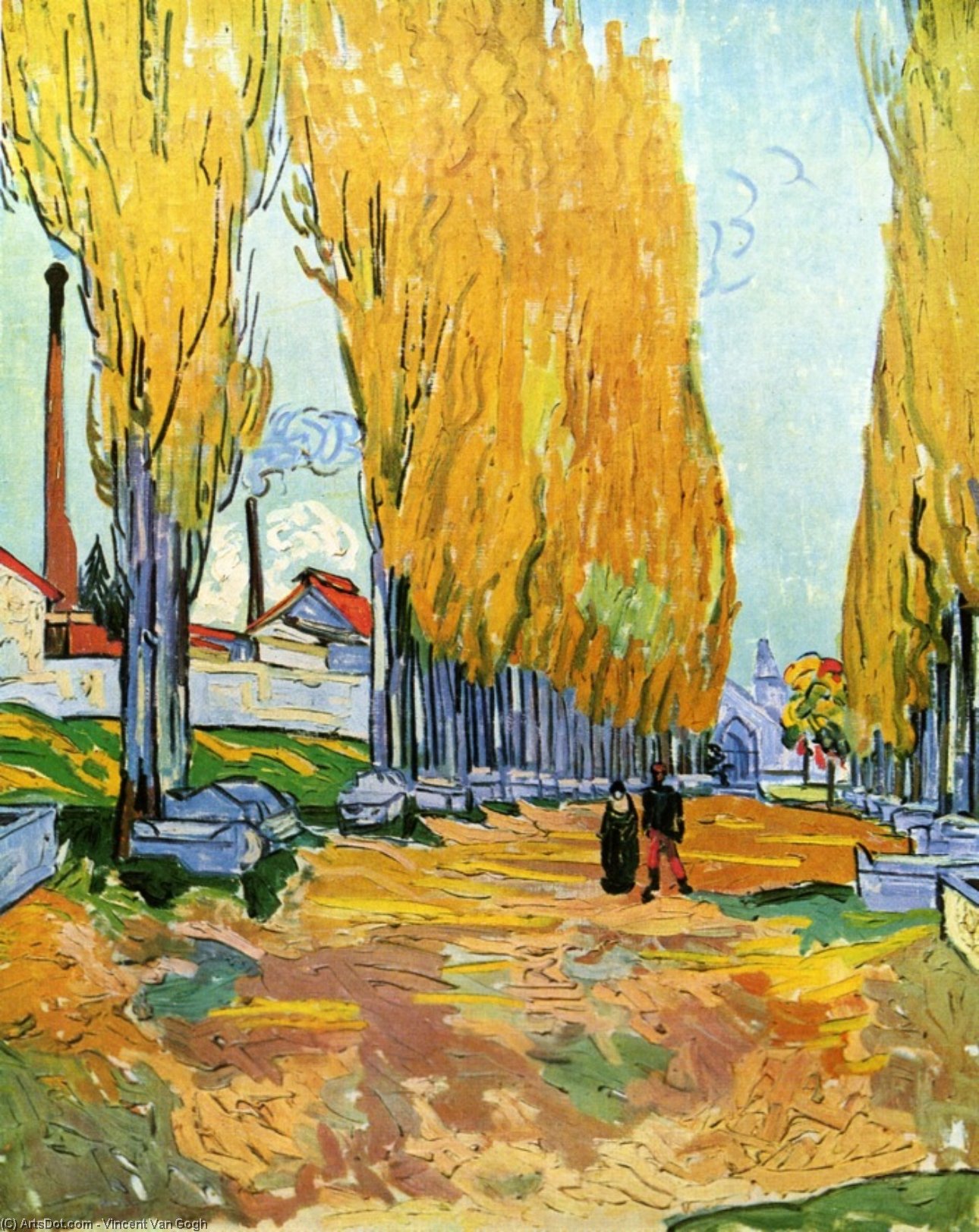 WikiOO.org - دایره المعارف هنرهای زیبا - نقاشی، آثار هنری Vincent Van Gogh - Les Alychamps