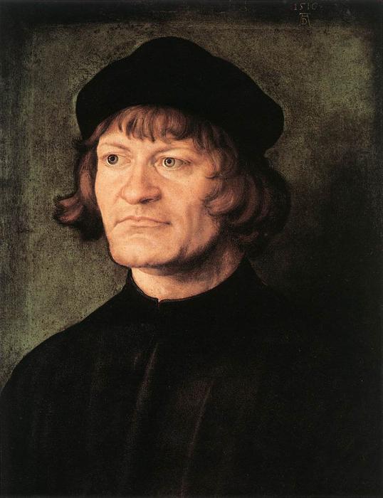 WikiOO.org - 백과 사전 - 회화, 삽화 Albrecht Durer - Portrait of a Clergyman
