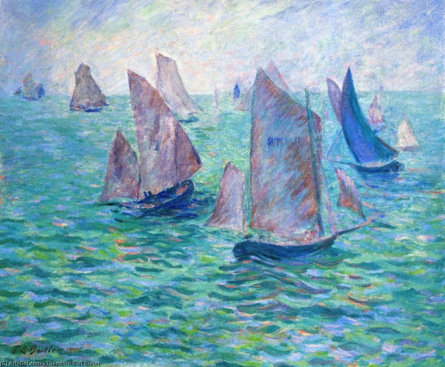 Wikioo.org - The Encyclopedia of Fine Arts - Painting, Artwork by Theodore Earl Butler - Les Regates