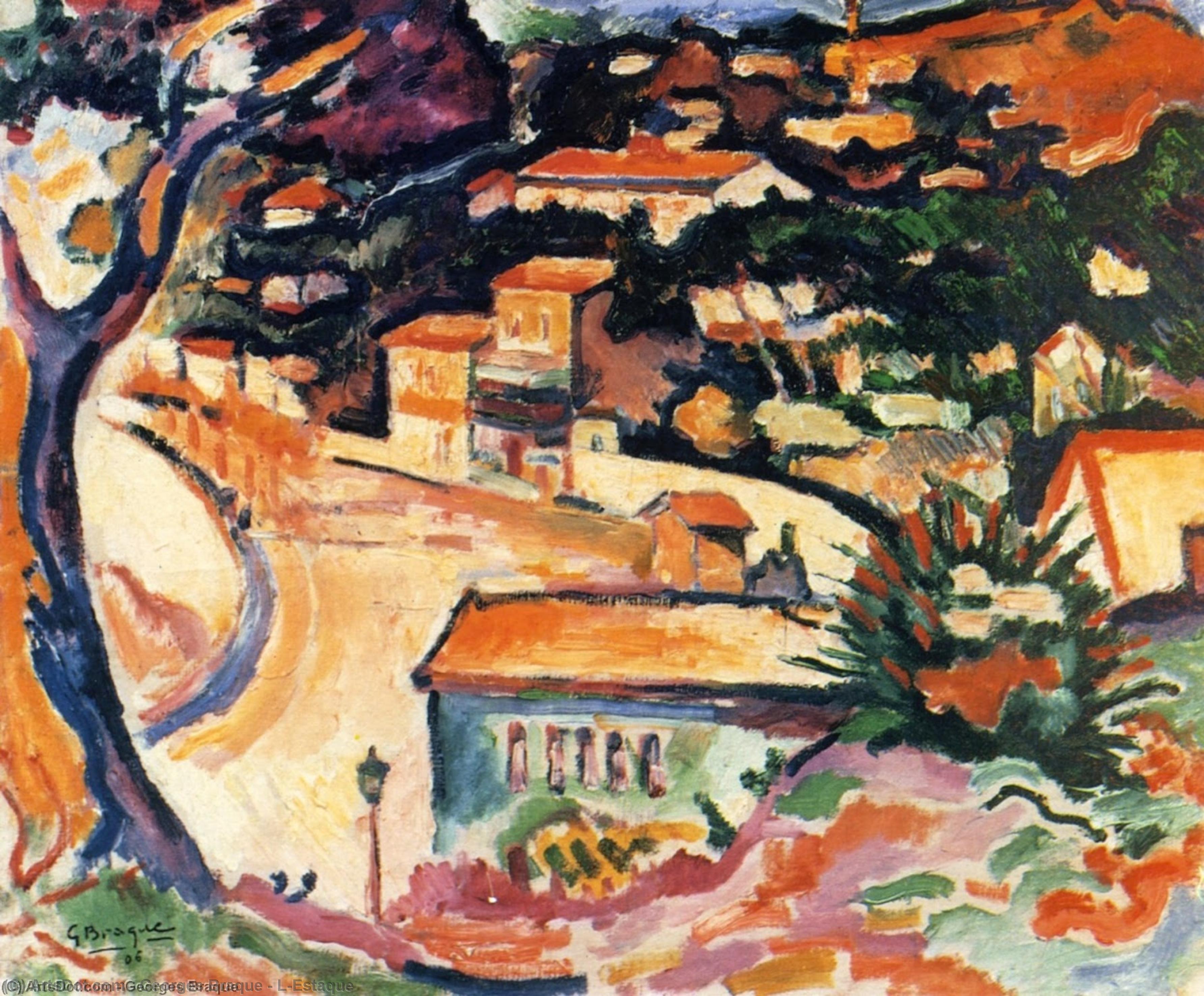 Wikioo.org - The Encyclopedia of Fine Arts - Painting, Artwork by Georges Braque - L'Estaque