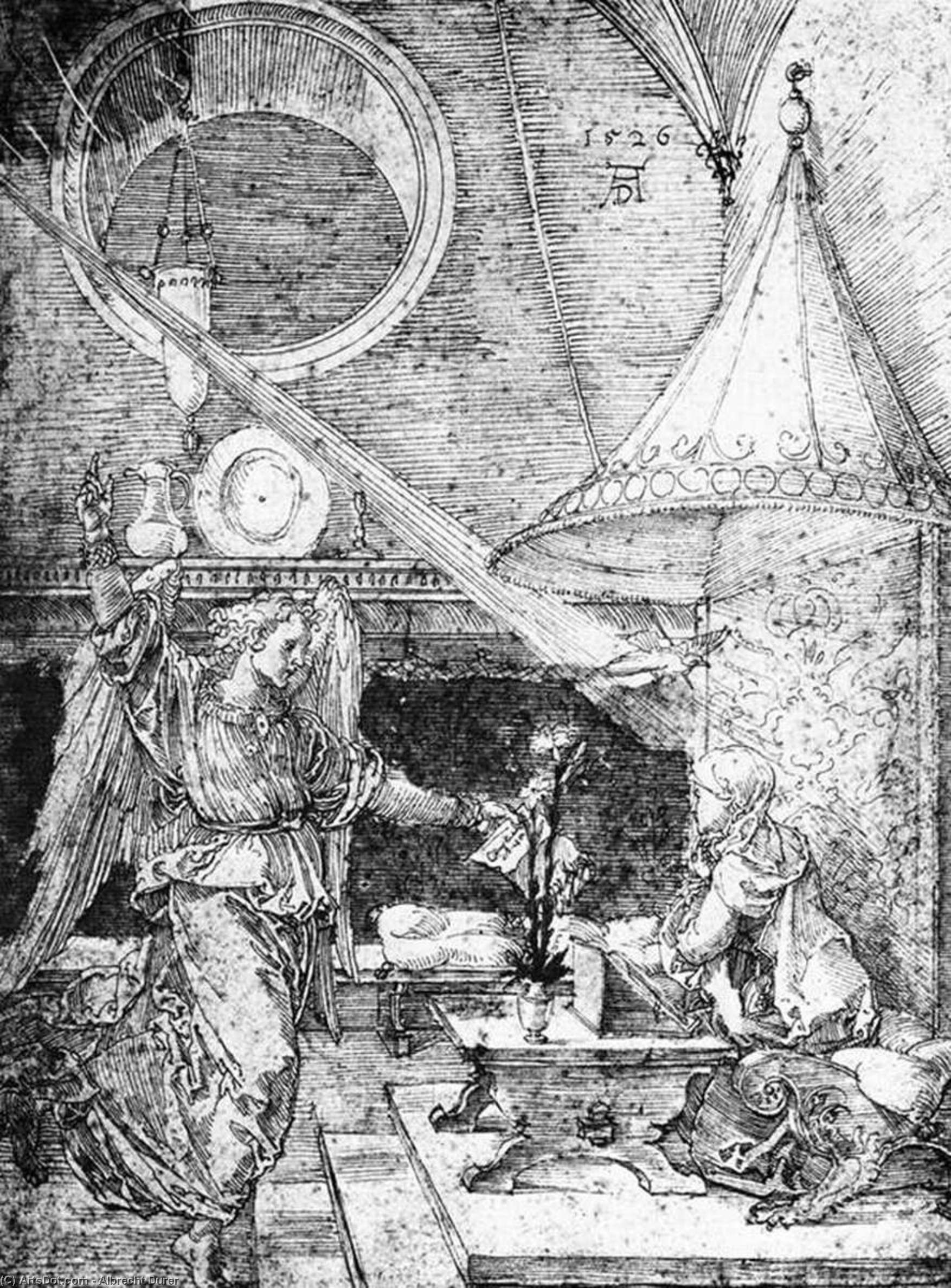 WikiOO.org - Encyclopedia of Fine Arts - Maľba, Artwork Albrecht Durer - Annunciation