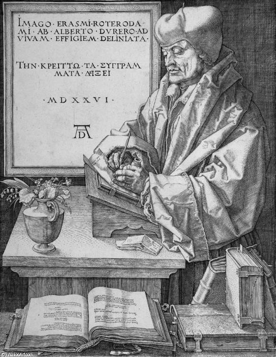 WikiOO.org - Encyclopedia of Fine Arts - Målning, konstverk Albrecht Durer - Desiderius Erasmus of Rotterdam