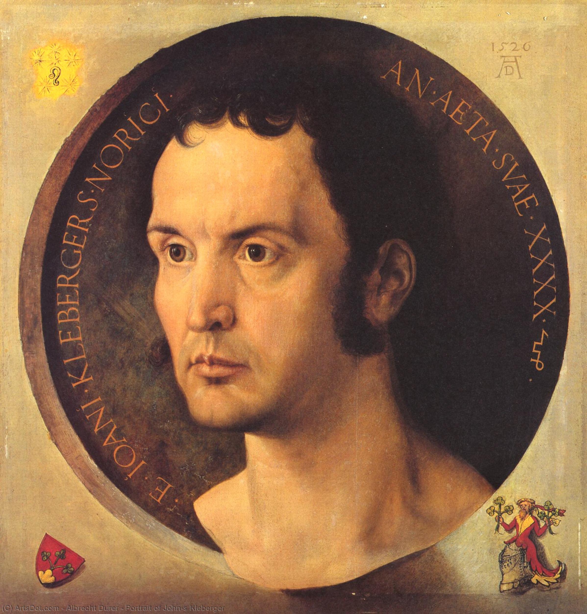 Wikioo.org - The Encyclopedia of Fine Arts - Painting, Artwork by Albrecht Durer - Portrait of John's Kleberger