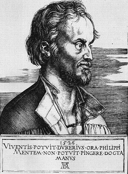 WikiOO.org - Enciklopedija likovnih umjetnosti - Slikarstvo, umjetnička djela Albrecht Durer - Portrait of Philipp Melanchthon