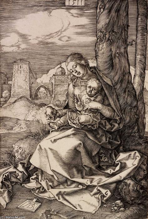 WikiOO.org - Enciclopedia of Fine Arts - Pictura, lucrări de artă Albrecht Durer - Mary with a pear