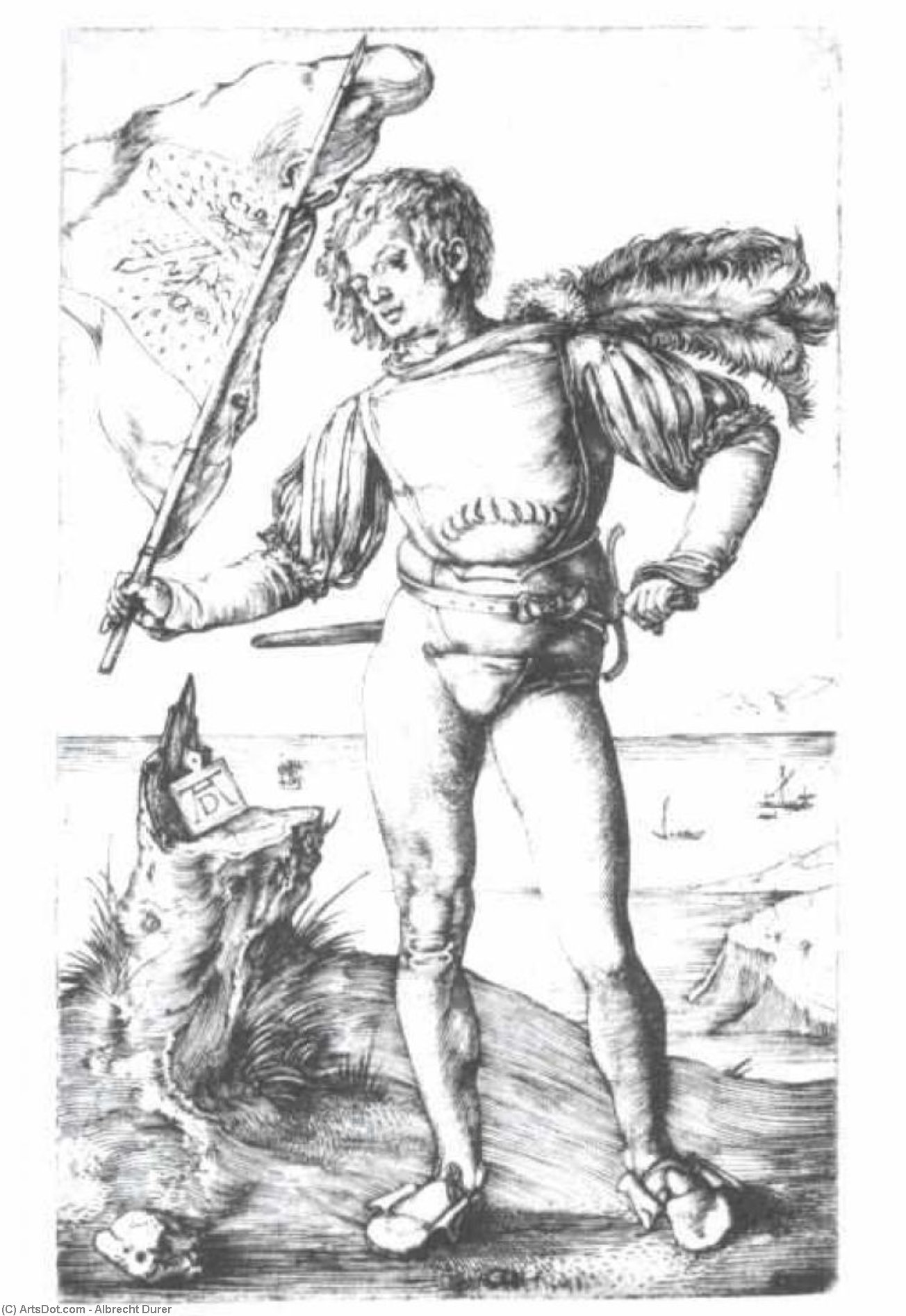WikiOO.org - אנציקלופדיה לאמנויות יפות - ציור, יצירות אמנות Albrecht Durer - The banner swinger