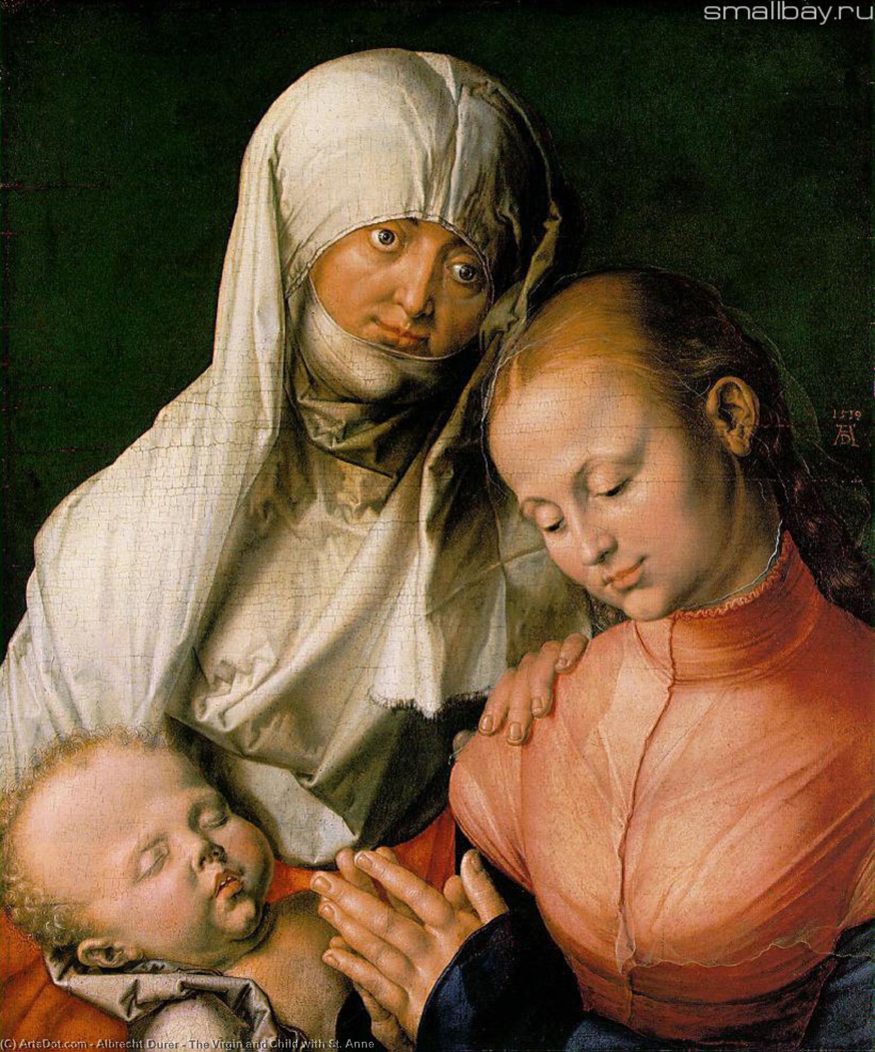 Wikioo.org - The Encyclopedia of Fine Arts - Painting, Artwork by Albrecht Durer - The Virgin and Child with St. Anne