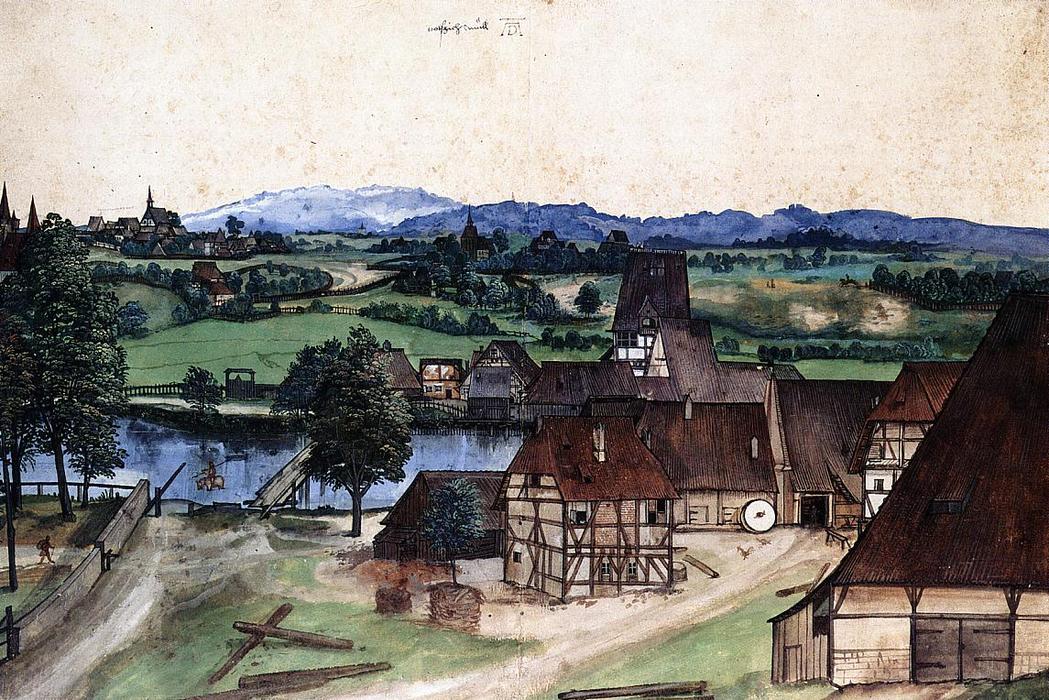 Wikioo.org - The Encyclopedia of Fine Arts - Painting, Artwork by Albrecht Durer - Wire Drawing Mill