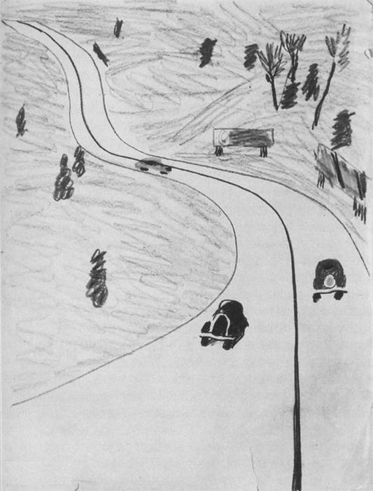 Wikioo.org - Encyklopedia Sztuk Pięknych - Malarstwo, Grafika Aleksandr Deyneka - American roads