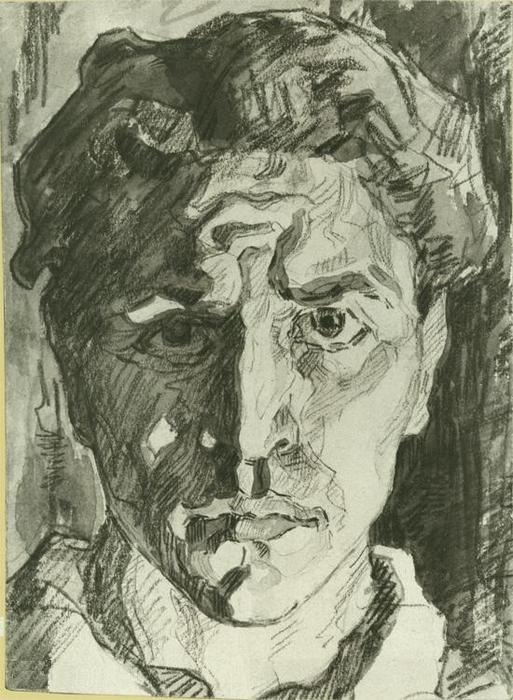 WikiOO.org - אנציקלופדיה לאמנויות יפות - ציור, יצירות אמנות Aleksandr Deyneka - Self-portrait
