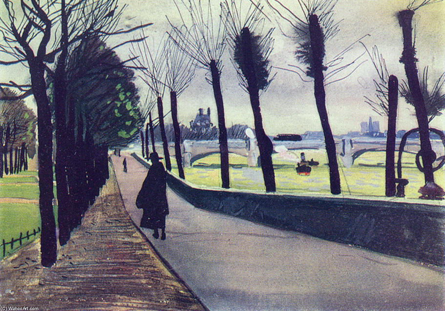 Wikioo.org - Encyklopedia Sztuk Pięknych - Malarstwo, Grafika Aleksandr Deyneka - Paris. The River Seine