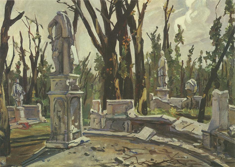 WikiOO.org - Encyclopedia of Fine Arts - Målning, konstverk Aleksandr Deyneka - Berlin. Alley of win