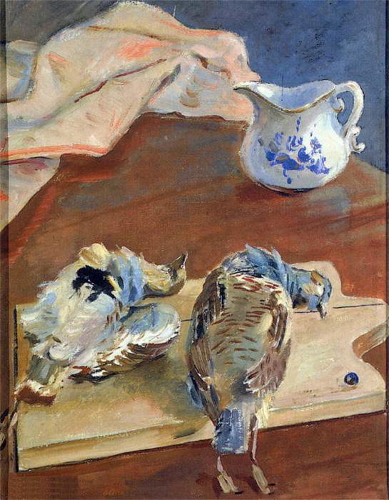 WikiOO.org - Encyclopedia of Fine Arts - Lukisan, Artwork Aleksandr Deyneka - Still life with fowl