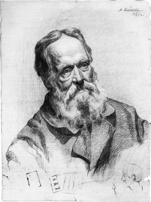 Wikioo.org - The Encyclopedia of Fine Arts - Painting, Artwork by Aleksandr Deyneka - Portrait of an old man